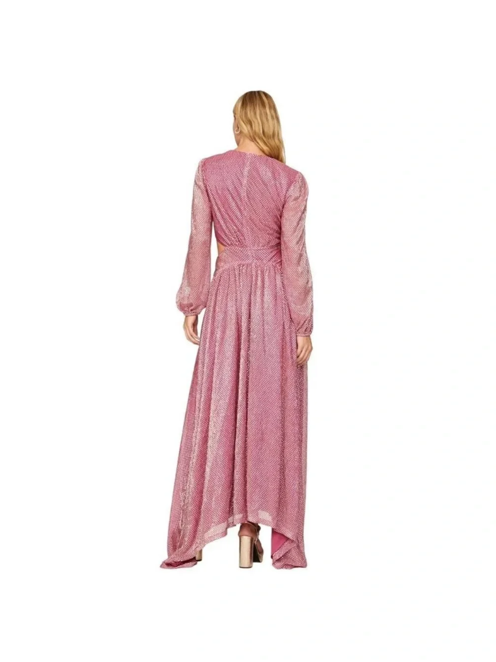 Ramy Brook Pink High-Low Twist-Front Maxi Dress - Picture 4 of 10